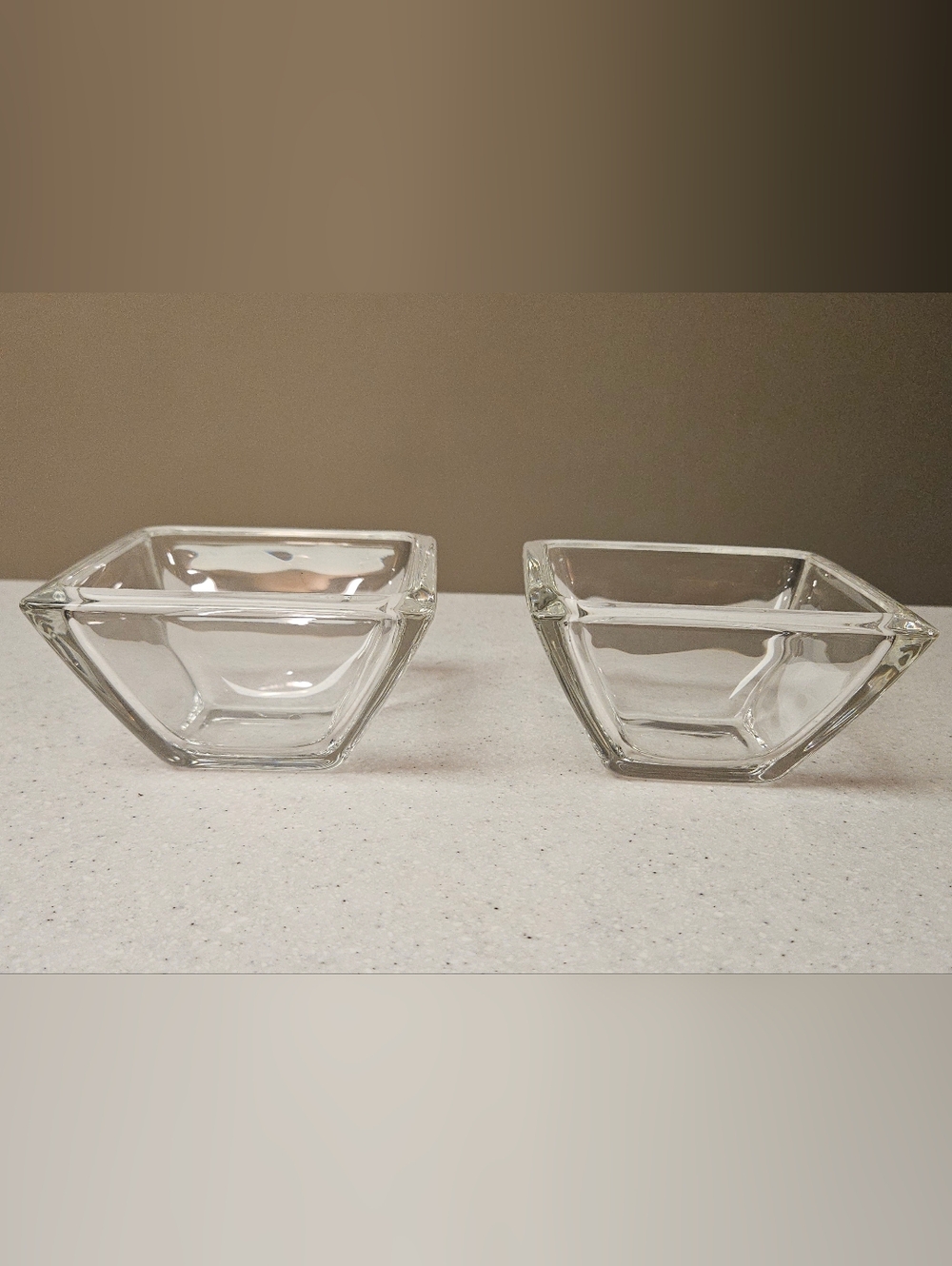 Ducale Crystal Glass Serving Bowls, Set of 2